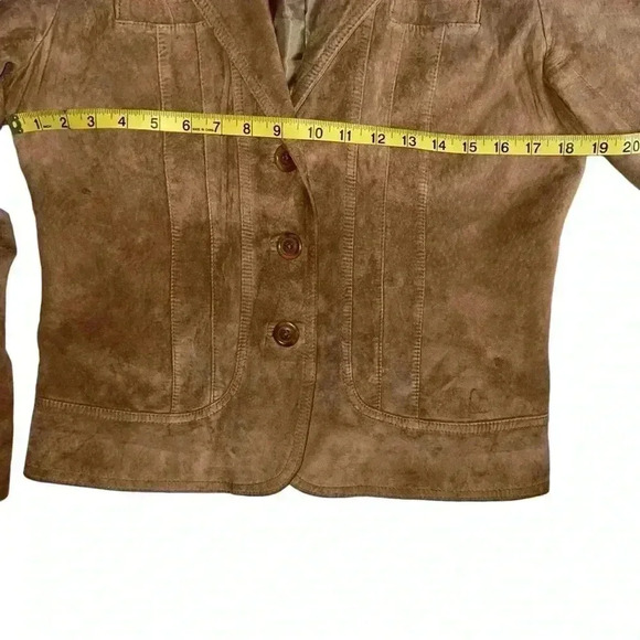 Alfani 100% leather jacket size small fits like 8-10 - Picture 10 of 11